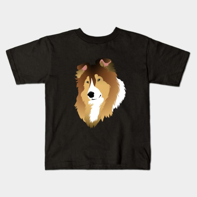 SimpliciTee - Sable Shetland Sheepdog Kids T-Shirt by Larthan